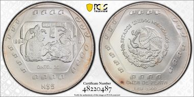 1994-Mo 5 Peso Dintel 26 MS68