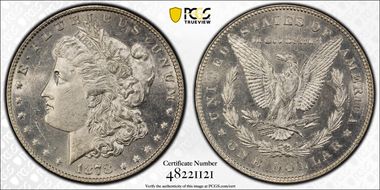 1878 7/8TF $1 VAM 44, Tripled Blossoms MS62