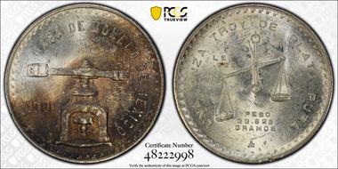 1980-Mo Onza KM-M49b.5  Ag MS62