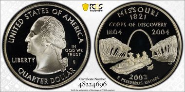 2003-S 25C Missouri Silver PR69DCAM