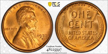 1933-D 1C MS66RD
