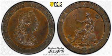 1797 1D S-3777 10 Leaves AU58BN