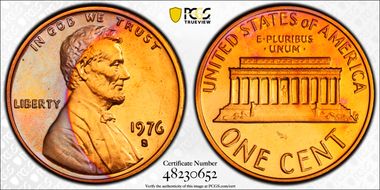 1976-S 1C PR65RB