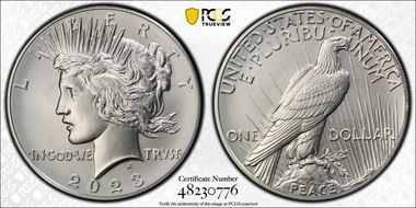 2023 $1 Peace Dollar MS70
