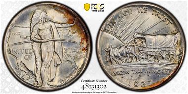 1937-D 50C Oregon MS68