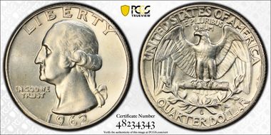 1962-D 25C MS64
