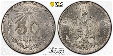 1919-M 50C KM-446 MS63