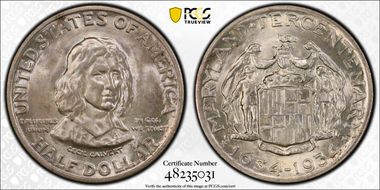 1934 50C Maryland MS66