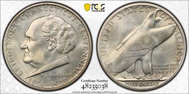 1936 50C Bridgeport MS66