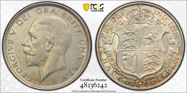 1927 1/2 Cr S-4032 AU58