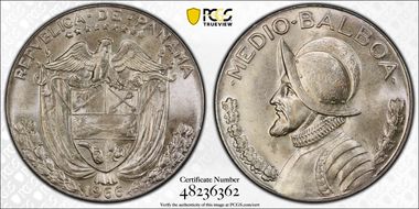 1966  1/2 B KM-12a.1 Type I MS64