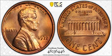 1972 1C Doubled Die Obverse MS65RD