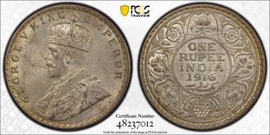 1916(B) Rupee SW-8.35 Prid-222 MS63
