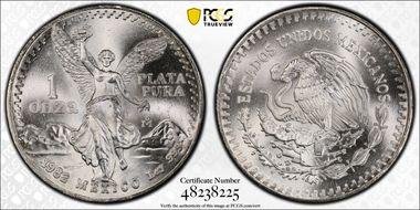 1982-Mo Onza Libertad Ag MS67
