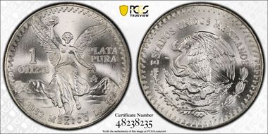 1983-Mo Onza Libertad Ag MS67