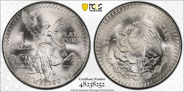 1987-Mo Onza Libertad Ag - DDO MS67