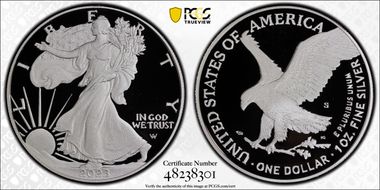 2023-S $1 Silver Eagle First Strike PR69DCAM