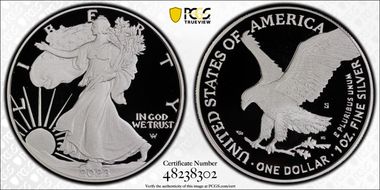 2023-S $1 Silver Eagle First Strike PR69DCAM