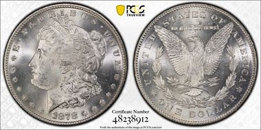 1878 7TF $1 Reverse of 1878 MS65