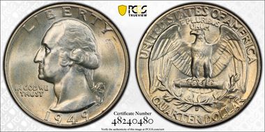 1949-D/D 25C RPM, FS-501 MS64