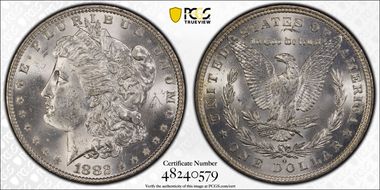 1882-O $1 VAM 7, O/O MS63