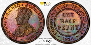 1916-I 1/2D PR65RB