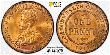 1917-I (c) 1D MS65RD