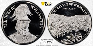 1970-FM Medal Battle of Waterloo BCS 23rd Issue PR69DCAM