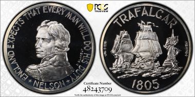 1967 Medal Lord Nelson BCS 3rd Issue PR70CAM