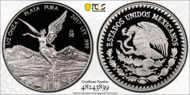 2017-Mo 1/2 oz Libertad Ag PR70DCAM