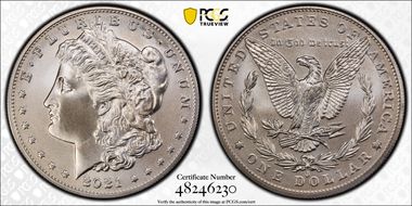 2021-O Privy $1 Morgan Dollar 100th Anniversary MS69