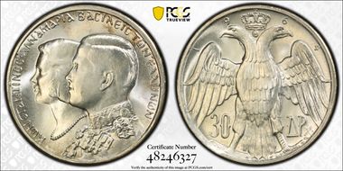 1964 30 Dr Berne  "ВФ" Below KM-87  Ag MS66