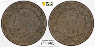 1884 1C Obverse OC2 AU50BN