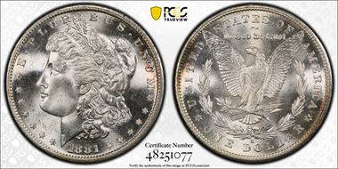 1881-S $1 MS67+