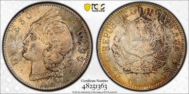 1897-A Peso KM-16  Ag MS64