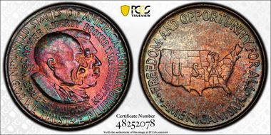 1952 50C Washington-Carver MS67+
