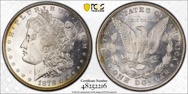 1878 8TF $1 VAM 21, Broken R&B MS63