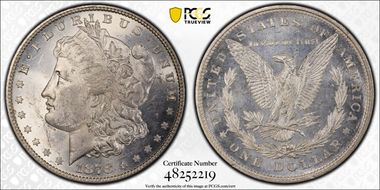 1878 8TF $1 VAM 14.4, Concave Reverse MS61