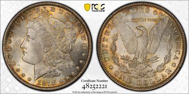 1878 7TF $1 Reverse of 1879 MS64