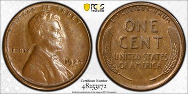 1924-S 1C AU58BN
