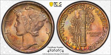 1937-S 10C DDO FS-101 MS66