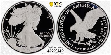 2023-S $1 Silver Eagle First Strike PR70DCAM