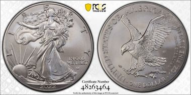 2022-W $1 Burnished Silver Eagle First Strike SP70