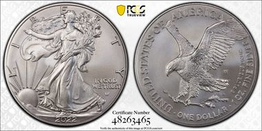2022-W $1 Burnished Silver Eagle First Strike SP70