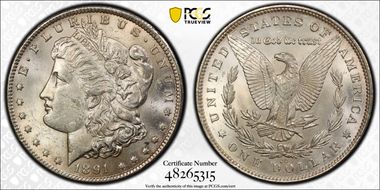 1891-CC $1 MS62