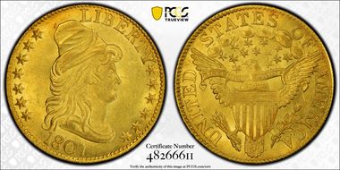 1807 $5 Draped Bust MS63