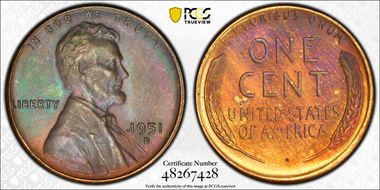 1951-D 1C MS64BN