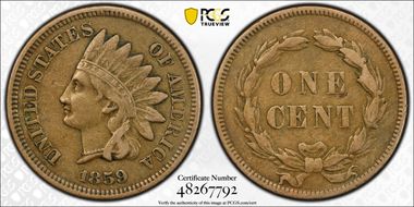 1859 1C VF35