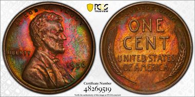 1936 1C Satin PR64BN