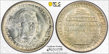 1950-S 50C Booker T. Washington MS64